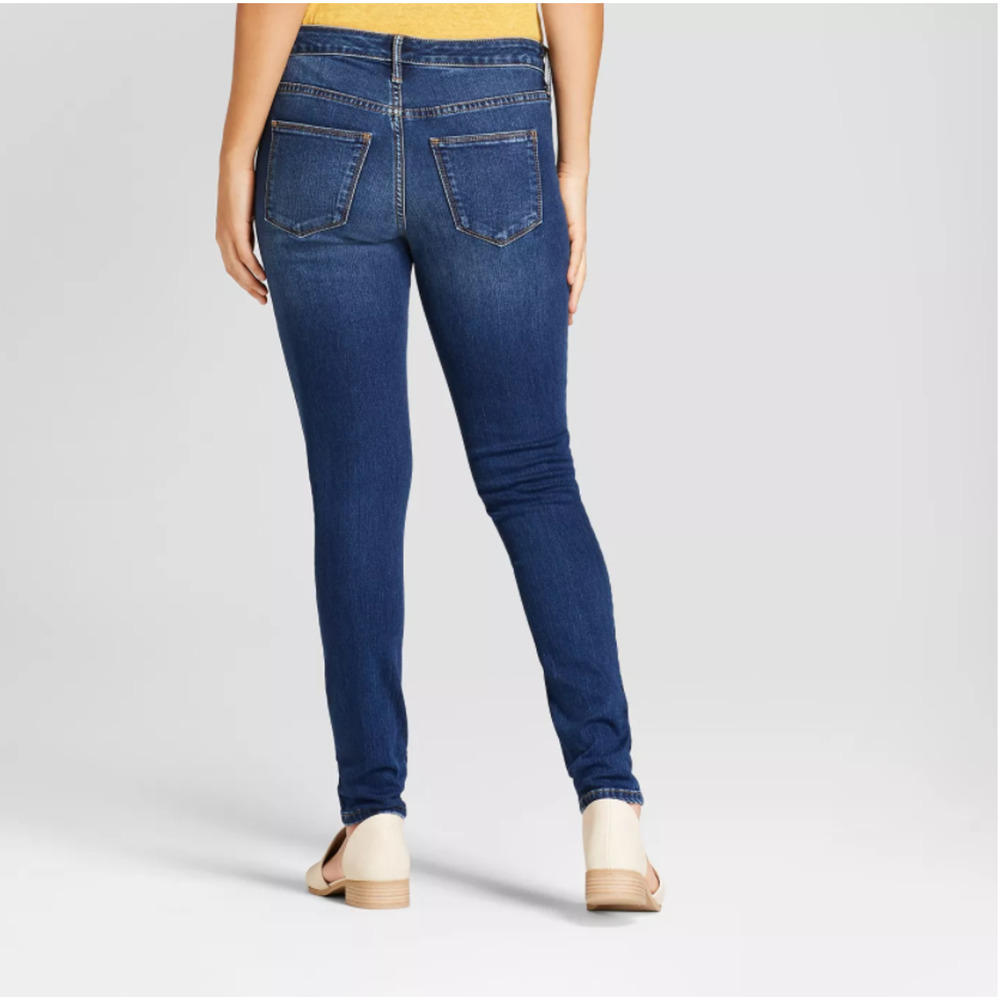 Women's Mid-Rise Curvy Skinny Jeans - Universal Thread Dark Wash - Size 2 - NWT